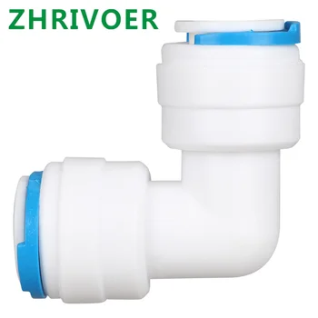 

OD Hose Connection Reverse Osmosis Plastic Quick Coupling Connector Pure Water Purifies RO Water Elbow Pipe Fitting 1/4" 3/8"