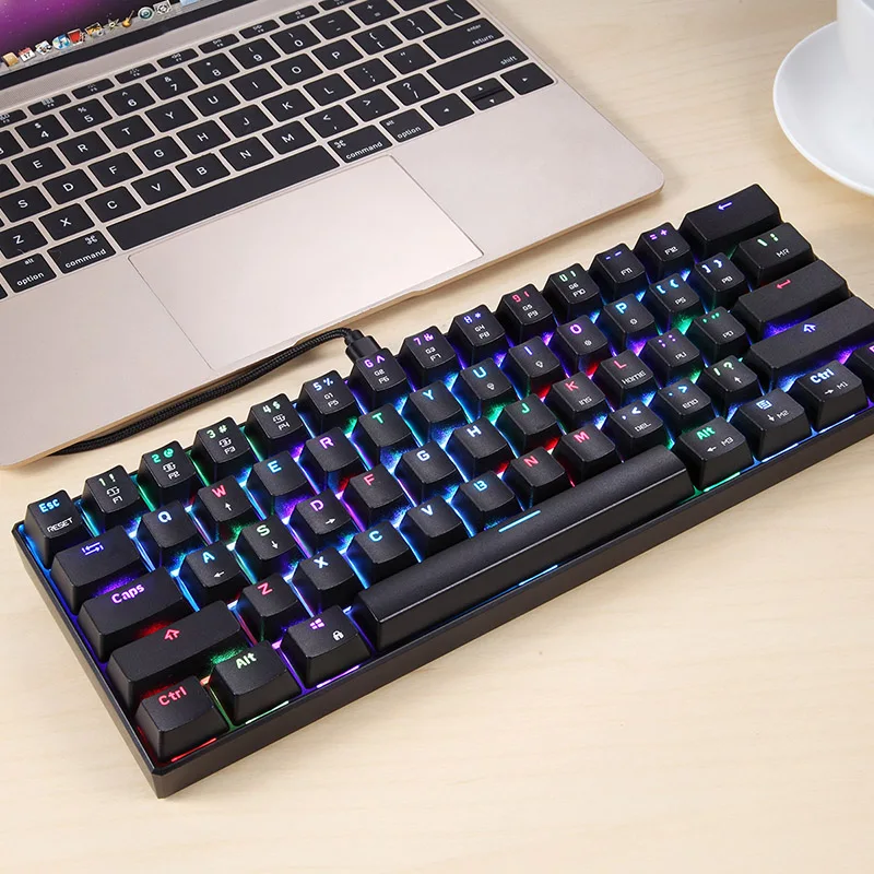 

RGB Backlight Mechanical Keyboard CK61 with Box Switch Gaming Keyboard Quick Response Speed VDX99