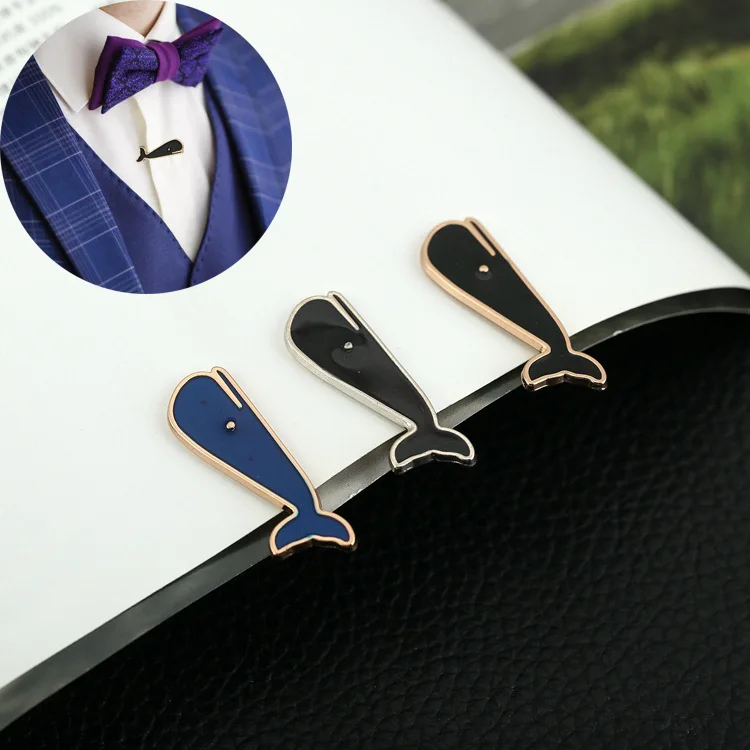 Metal Simple Whale Tie Clip Business Tie Clips Cufflinks Men's Suit Pocket Clip Bar Clasp Necktie Clasp Tie Pin Gifts Jewelry Hf320089aaac44c9f8b97f86335a7c02fJ