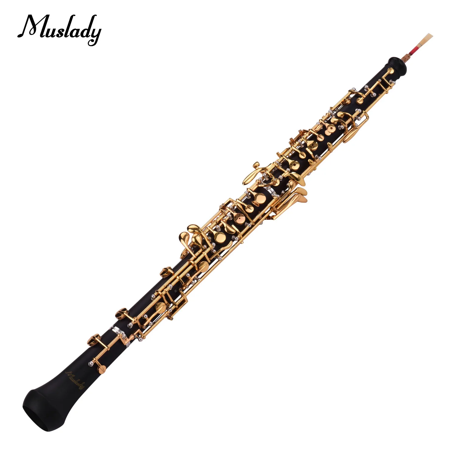 Muslady Профессиональный oboe C Ключ полуавтоматический стиль никелированные ключи деревянный духовой инструмент с полными аксессуарами