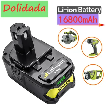 

High Capacity New 18V16800mAh Li-Ion For Ryobi Hot P108 RB18L40 Rechargeable Battery Pack Power Tool Battery Ryobi ONE+Hot sell
