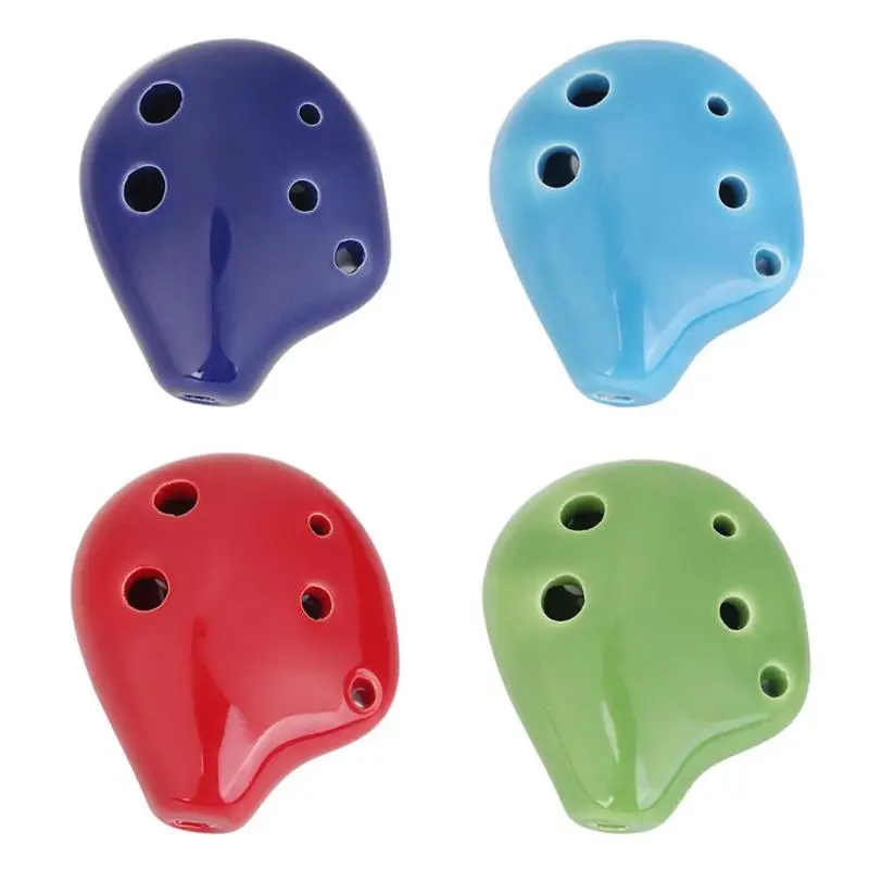 

6-hole Ceramic Flute Mini Portable C Tone Alto Kids Toy Musical Instruments