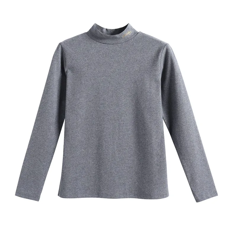 Grey YSK248 ONLYSVTER футболка с длинным рукавом Для женщин хлопковая Футболка женская женский в Корейском стиле Одежда для детей футболка для полных модная футболка женские футболки - Цвет: Grey YSK248