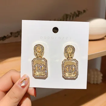 

New Korean Acrylic Earrings For Women Statement Vintage Geometric Gold Dangle Drop Earrings 2020 Female Wedding Fashion Jewelry