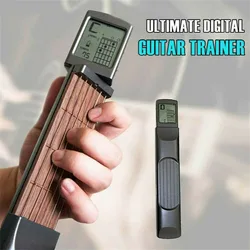 Entraîneur de cordes de guitare Portable, outils de pratique de guitare de poche, Instrument de musique LCD, outils d'entraînement pour débutants 