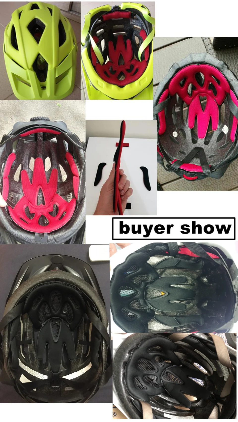 LOCLE Universal Cycling Helmet Pads Comfortable Sealed Sponge Bicycle Helmet of Inner Pads Top Helmet Padding Bike Helmet Pads