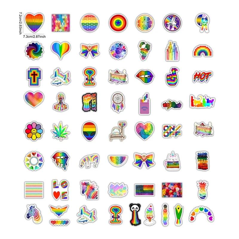 Поддержка серии Gay Rainbow стикер прекрасный стикер для канцелярских товаров Kawaii стикер для скейта компьютерный чемодан дневник DIY стикер