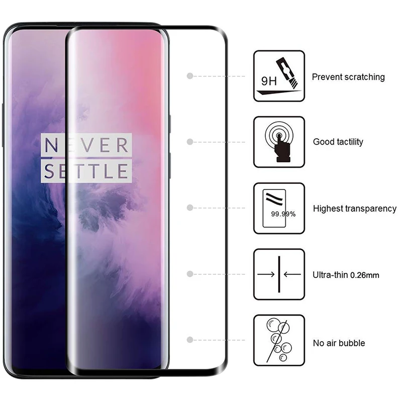 1 Plus 7 Pro Защитное стекло для OnePlus 7 Pro протектор экрана на 1+ 7 1plus 3D изогнутое One Plus 7Pro Броня Закаленное стекло пленка