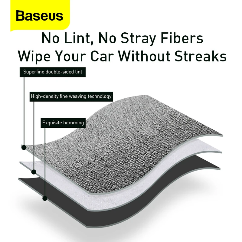Baseus Microfiber Towel for Auto Car Detailing Drying Wash Supply Large Rag Car Polishing Care Cleaning Cloth microfiber towel,microfiber cleaning cloths,microfiber car towel,microfiber towels,microfiber washing towel,car drying towel