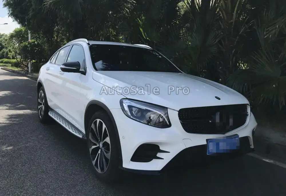 GLC Sports 2016-2018 Автомобильные аксессуары Алюминиевый сплав автомобильный Стайлинг Серебряный верхний багажник на крыше автомобиля Боковые стержни декоративное лощеное покрывало высокого качества - Цвет: GLC Sports 2016-2018