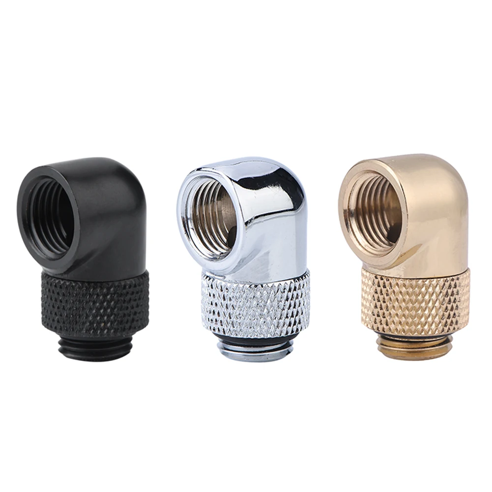 90 Degree Rotary Elbow Fitting G1/4 Thread Hard Tube Fitting Connector
