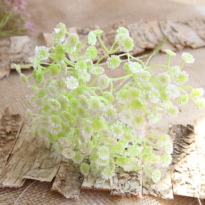 5 piezas simulacion blanco estrellado Flor de plastico falso hogar boda flor pared DIY Украшение для спальни