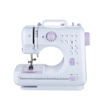 

Mini 12 Stitches Sewing Machine Household Multifunction Double Thread And Speed Free-Arm Crafting Mending LED