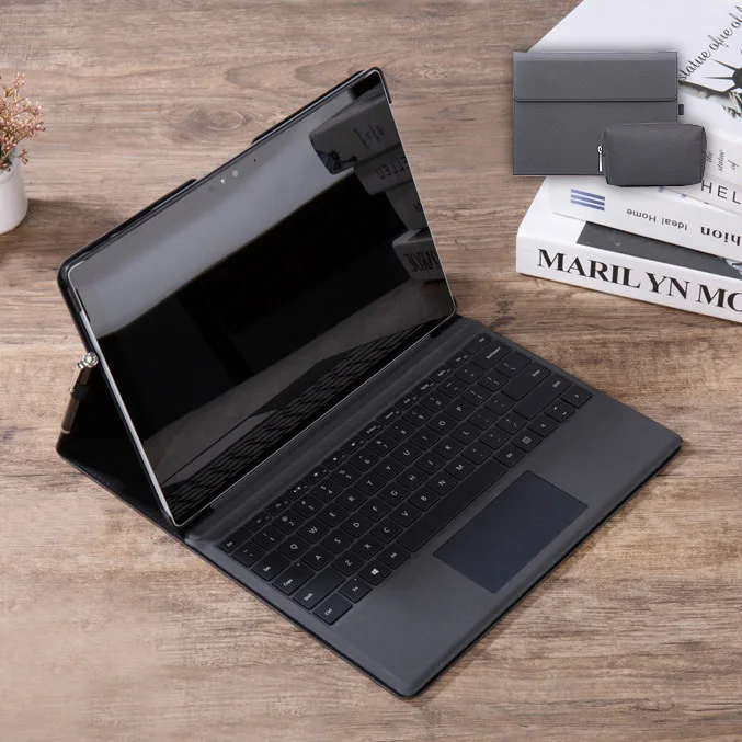 2020 Suede Pu Bőr Flip Tok Laptop Táblagép Fólióhüvely A Microsoft