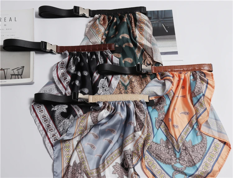 Атласный Шелковый Войлок шарф поясной ремень винтажная ткань с изображением цветов украшенная искусственная кожа стрейч Caestus рубашка платье пояс