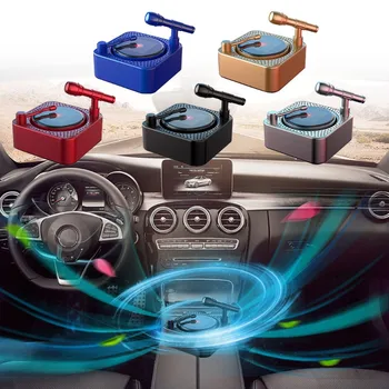 

Air Freshener Rotatable Solar Phonograph Perfume Clip Fresh Aromatherapy Fragrance Car Accessories Decoration Ornaments Odor