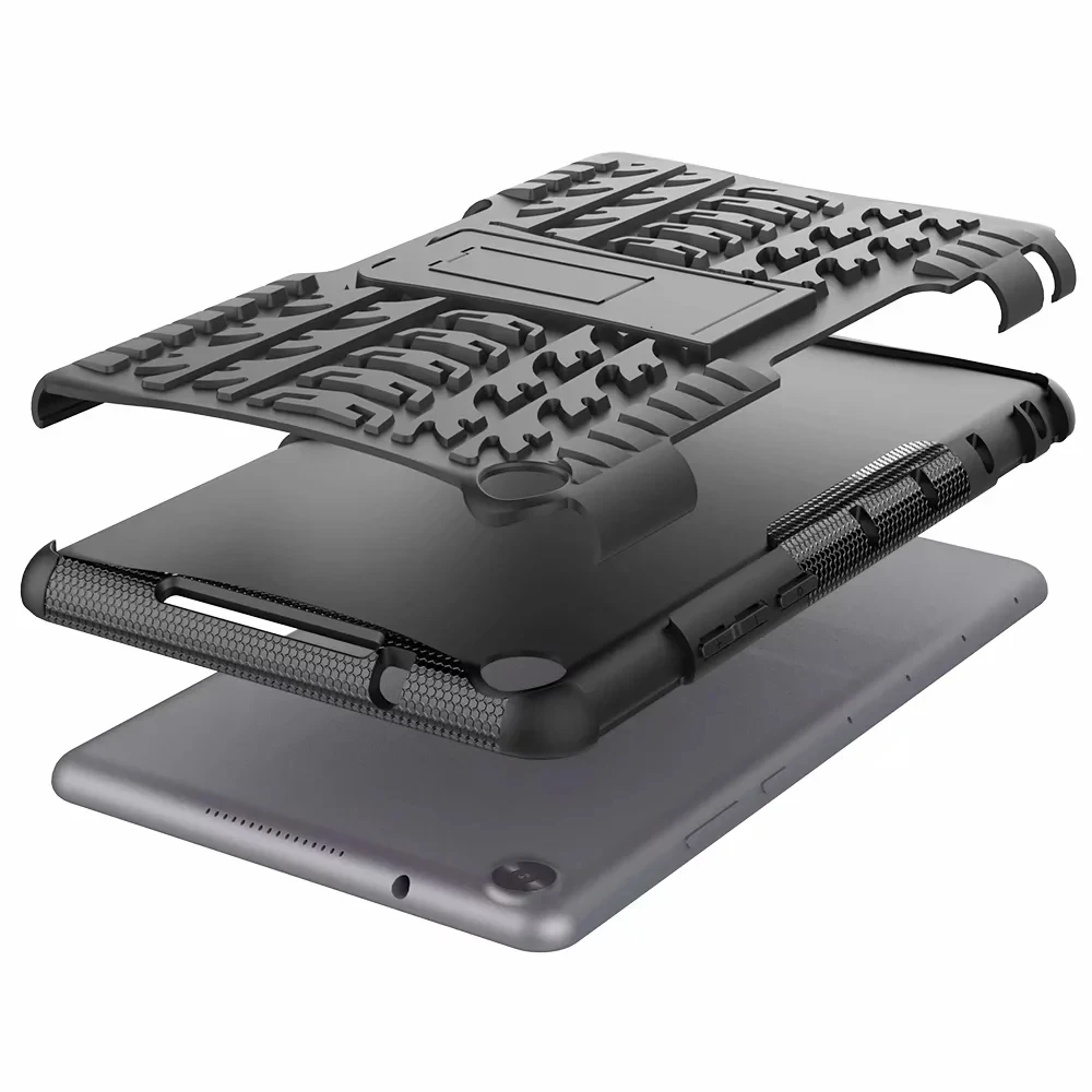  Defender Stand TPU PC Shockproof Protective Silicone Plastic Armor Case For Huawei Mediapad T3 T5 M