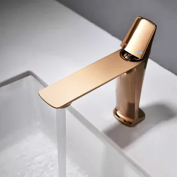 

Bathroom Faucet Rose Gold Basin Faucets Brass Water Tap Washbasin Taps Countertop Sink Tap Mixer Hot Cold Lavatory Sink Faucet
