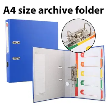

A4 Files Folders School Supplies Binding Binder Student Filing Waterproof Blue Large Capacity Premium Document Holder Business