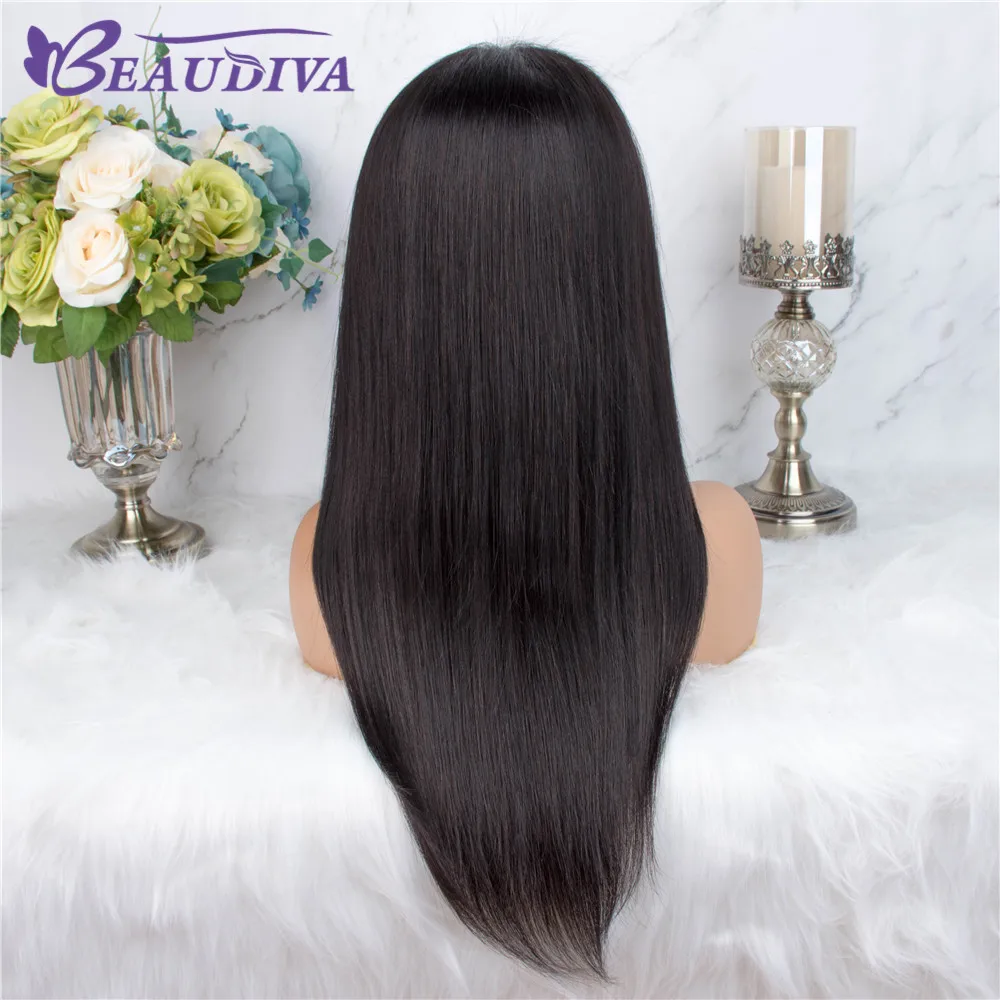 13*4 человеческие волосы парики Beaudiva волосы кружевные передние человеческие волосы парики предварительно выщипанные с детскими волосами парик шнурка перуанские прямые волосы