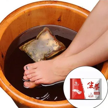 

10g*30bags Foot Soak Powder Improve Fatigue Sleep Detoxification Relaxing Chinese Herbal Wormwood Older Ginger Feet Bath Bag