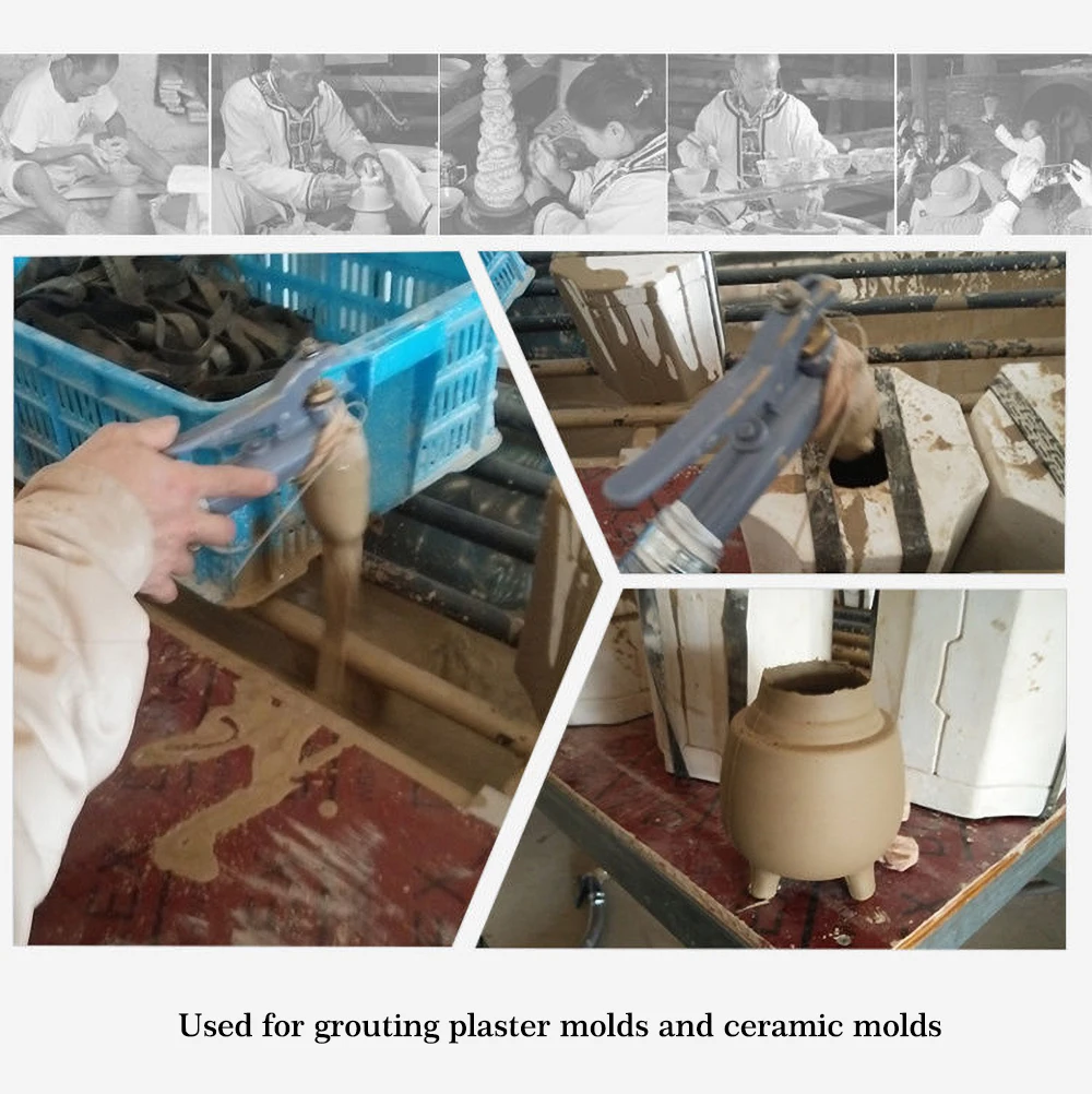 Pottery  Jingdezhen ceramic grouting gun upgrades high-strength pipeline grouting special ceramic modeling tools clay glazing