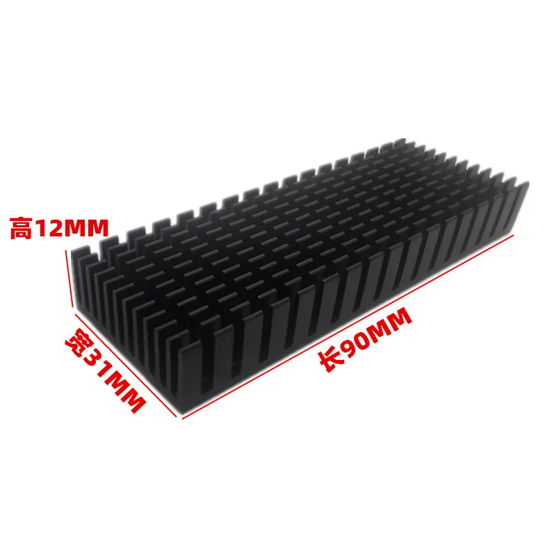 

1pcs / 20pcs Custom heat sink 90*31*12MM aluminum heat sink strip chip graphics IC black radiator block cooling