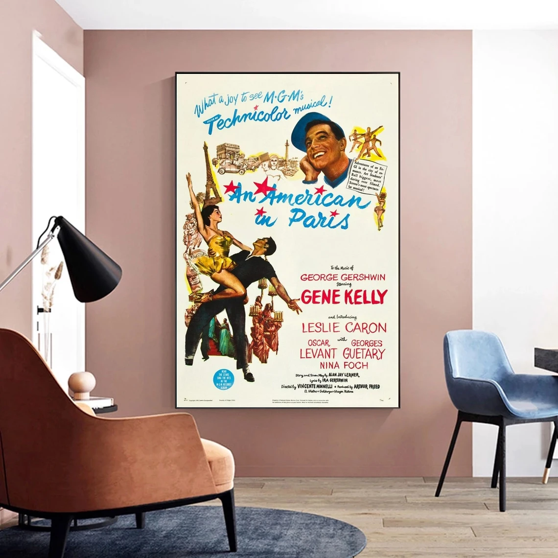 

American in paris Movie Poster Classic Popular Canvas Poster Wall Painting Home Decoration (No Frame)