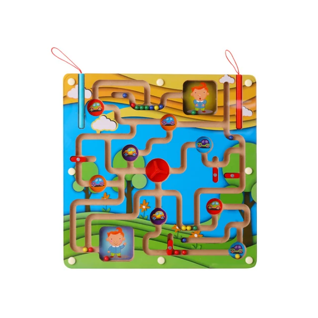US $23.73 Big Size Animal Cube Puzzle Maze Toy Game Wood Magic Games Magnet For Children Adult Cube Puzzle Ed