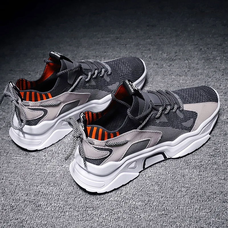 

Summer Trend Style Men's Casual Shoes 2020 New Fashion Breathable Mesh Light Personality Sneakers Flying Weaving Tenis Masculino