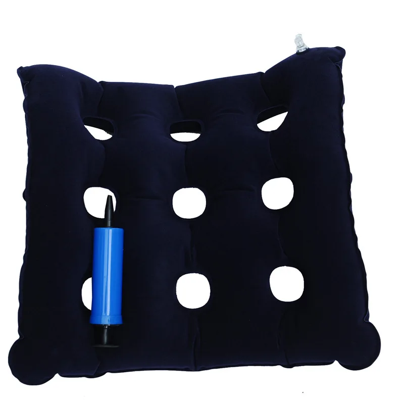 Флокированная поверхность круг надувные постельные принадлежности квадратная подушка для сиденья надувная Кусачка Подушка Анти-постельные подушки