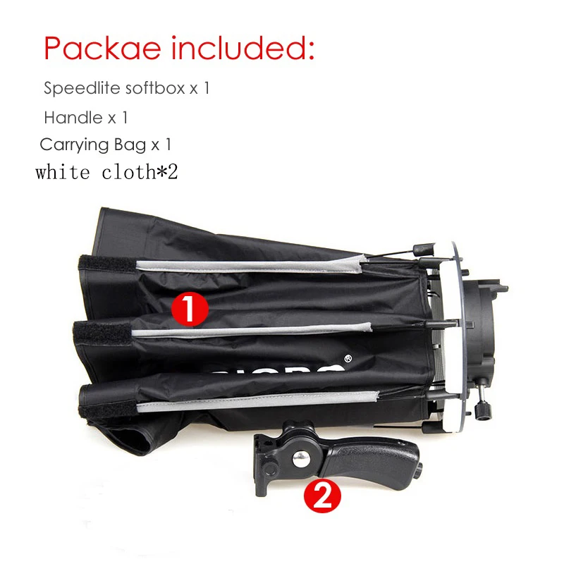 TRIOPO 55cm Foldable Octagon Umbrella Softbox Bracket Mount With Handle For Godox Speedlite Flash Photography Studio Accessories