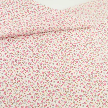 

News Cotton Fabric Tissue Blue and Pink Flower Design Tecido Doll Home Textile Patchwork Scrapbooking Beginner's Practice