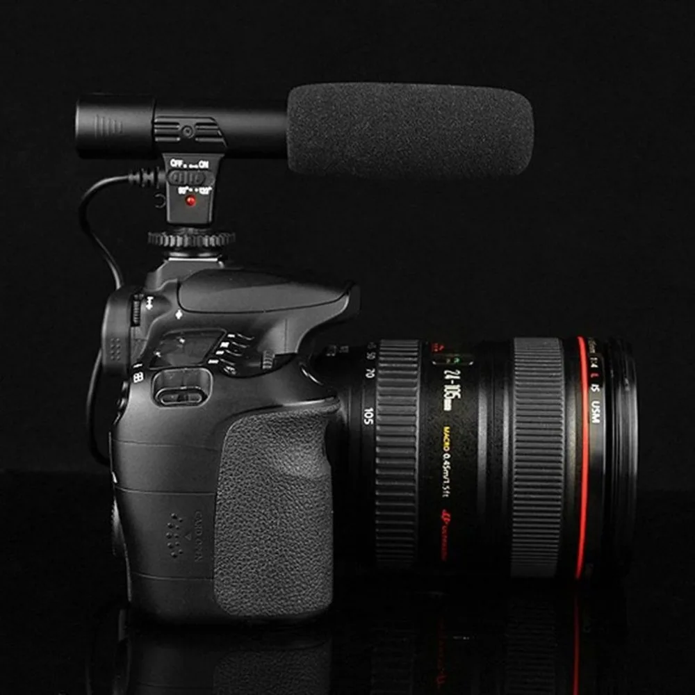 MIC-01 SLR камера Микрофон фотография видео камера стерео запись микрофон для DV Цифровая зеркальная камера видеокамера