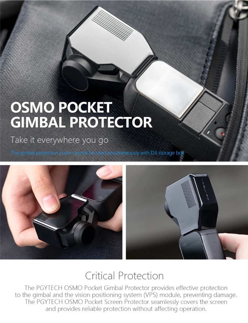 PGYTECH OSMO POCKET VLOG Professional Development Kit Flexible switching shooting mode Storage and carrying case Easy to carry