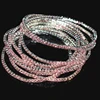 10 Pieces of Ladies Transparent Shiny Crystal Bracelet 14 Colors Full Rhinestone Elastic Bracelet Women Wristband Bracelet Gift ► Photo 2/6
