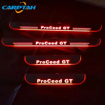 

CARPTAH 4pcs Trim Pedal Car Exterior Parts LED Door Sill Scuff Plate Pathway Dynamic Streamer light For Kia ProCeed GT 2019 2020