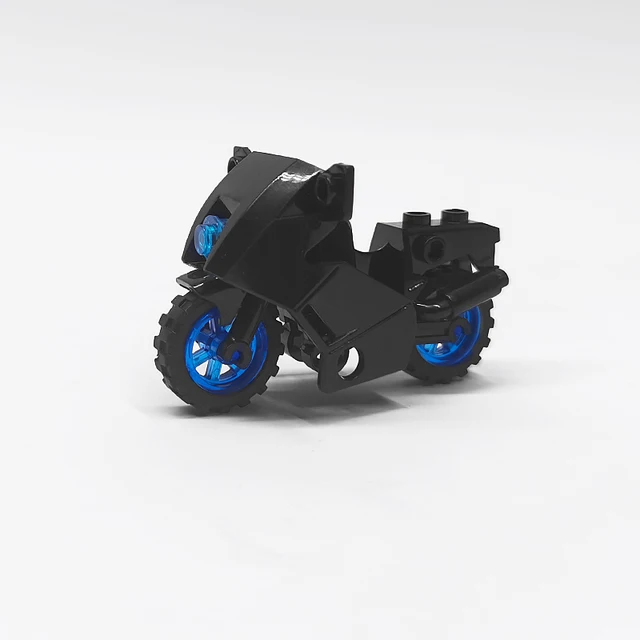 Single Harley Moto Blocks Vehicles Motorcycle Accessories MOC Parts Military SWAT City Building Blocks Model Toys for Children - 3pcs-10