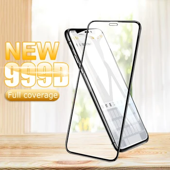 

999D Full Cover Glass on the For iPhone X XS 11Pro Xs Max XR Tempered Glass For iPhone 7 8 6 6s Plus Screen Protector Film Case