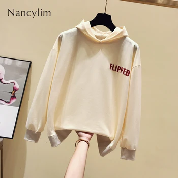 

Leisure Streetwear Sweatshirt for Women 2019 Spring Autumn Thin Hoodies Femme Loose Long-sleeved Hooded Hoodie Student Pull Coat