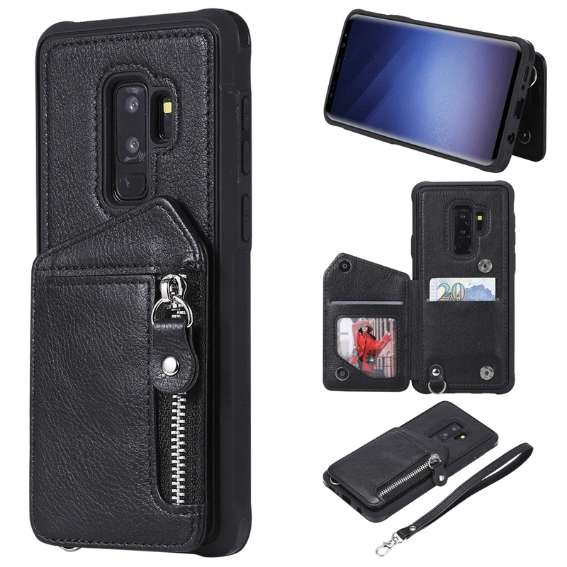 S9 Plus 防摔拉链双扣皮套 (9)