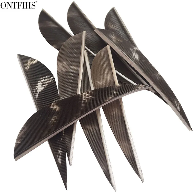 

36PCS ONTFIHS New Archery Fletches 2.5" Parabol Arrow Feather Fletching Arrow Feathers for Hunting -Right Wing Feather