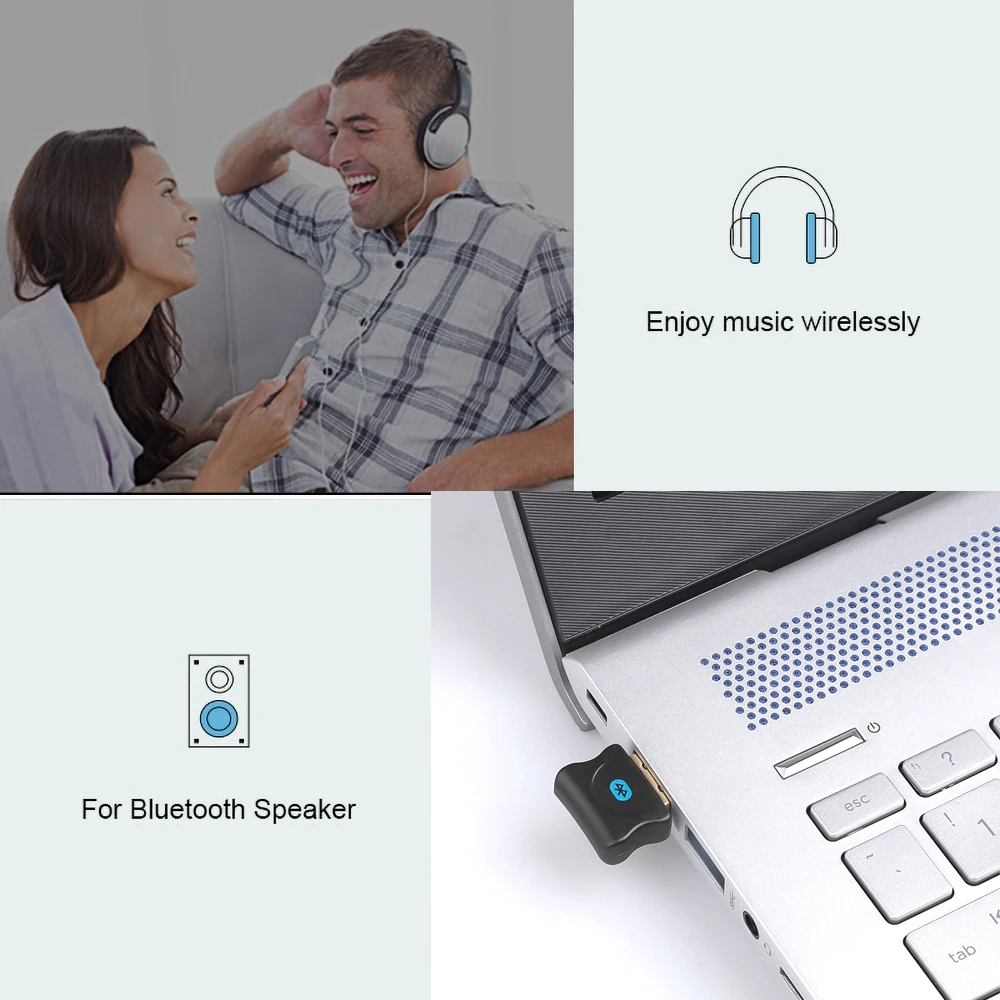 Bluetooth Adapter Bluetooth Transceiver Adapter Audio Adapter USB Bluetooth 5.0 Adapter Transmitter Bluetooth V5.0 Receiver Audio Dongle Wireless USB Adapter for Computer PC Laptop