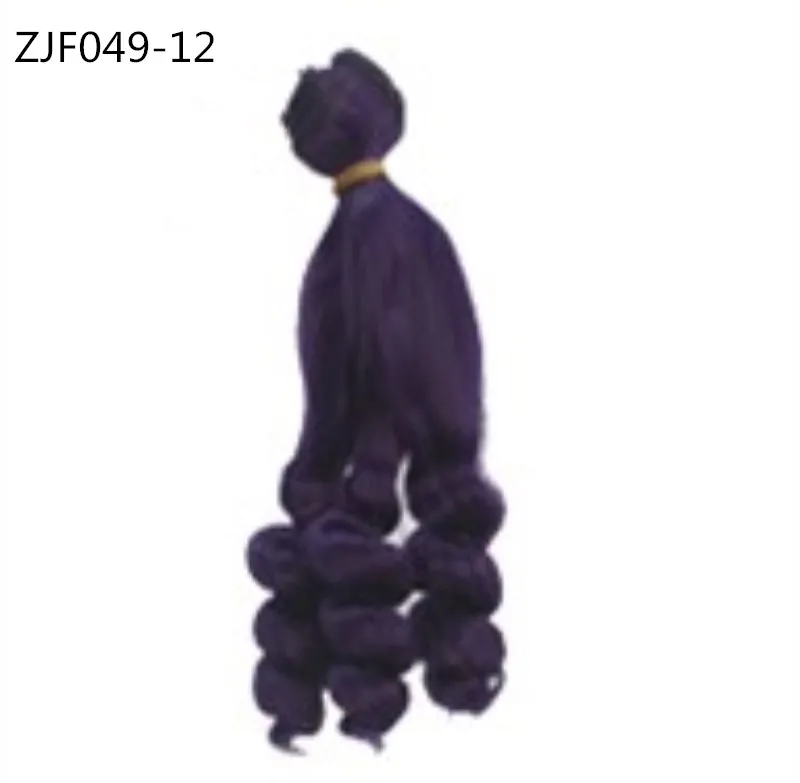 ZJF049 15cm Doll Accessories Dolls for Hair DIY Wig High-Temperature Bjd SD 1/4 Accessories Hairs Curls Synthetic Hairs Wigs Kids Toys - Color: ZJF049