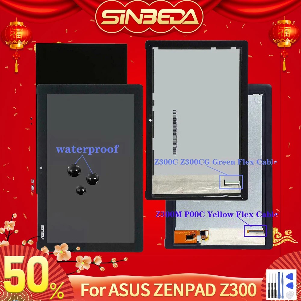 

Original 10.1'' For ASUS ZenPad Z300 LCD Display Touch Screen Digitizer For ASUS ZenPad Z300C Z300CG Z300M P00C P021 Z301MFL