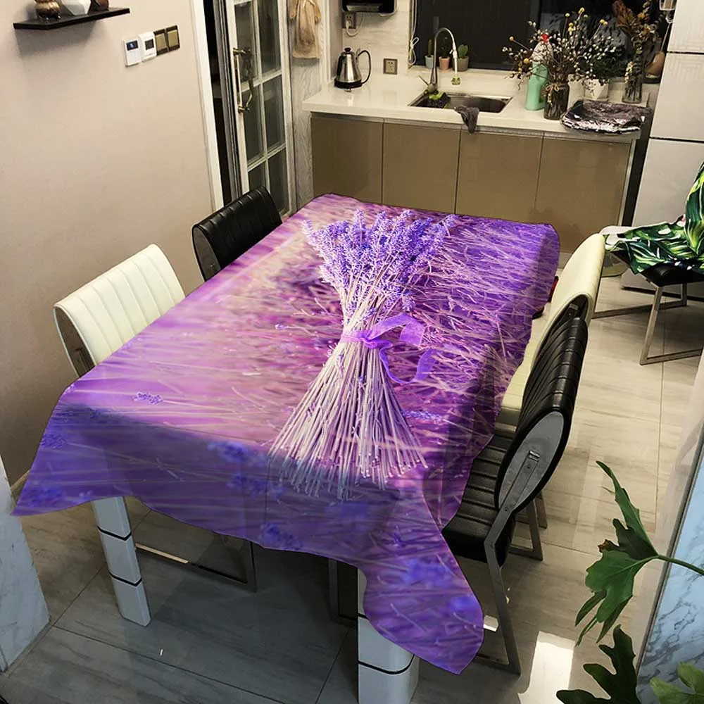 

Tablecloth Lavender Purple Table Cloth Rectangular Tea Table Cover Kitchen Dining Mariage Birthday Party Home Decor Manteles
