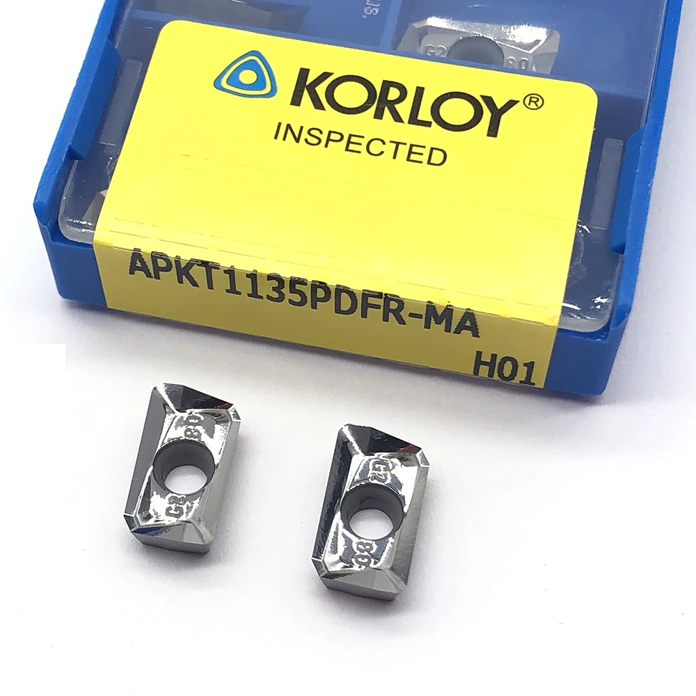 KORLOY APKT1135 APKT1604 APGT1604 MA H01 алюминиевый твердосплавный инструмент для обработки деталей вращения вставка фрезерные Вставки токарный станок с ЧПУ Инструменты