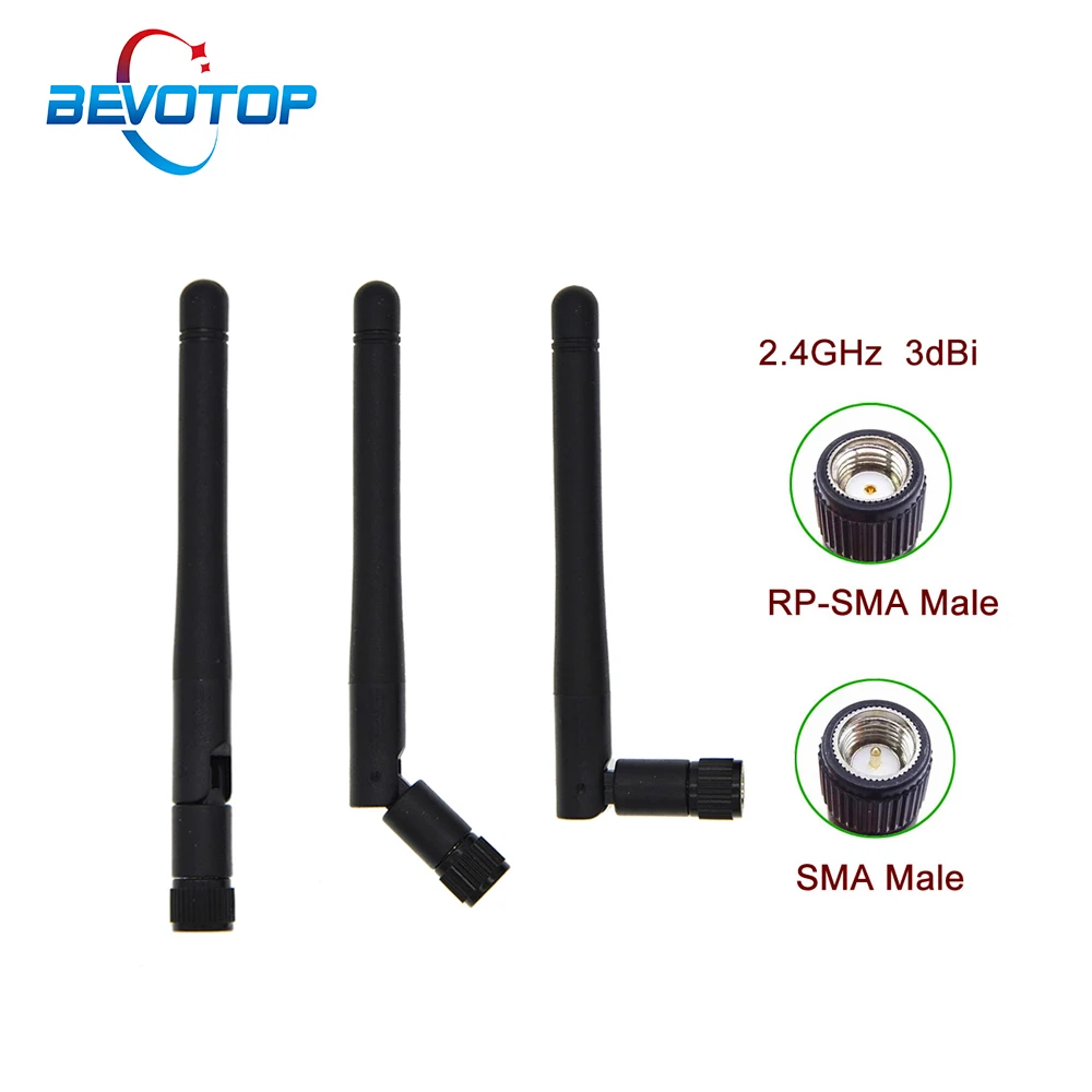 Wifi Antena Rp-sma Sma Conector Macho para Roteador sem Fio 15cm Cabo Ipex 50 Conjunto Lote 2.4ghz 3dbi