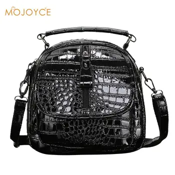 

New Backpack Luxurious Crocodile Pattern Leather Backpack Small Crossbody Shoulder Top-handle Bags For Teenage Girls