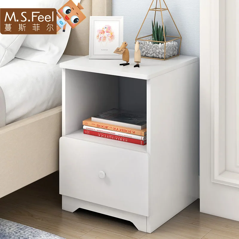 

Bedside Table Minimalist Modern Imitation Wood Storage Cabinets Simplicity Bedside Small Cabinet Economical Bedroom Cabinet